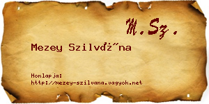 Mezey Szilvána névjegykártya